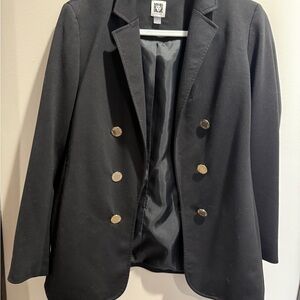 Anne Klein Black Blazer with Gold Buttons Medium